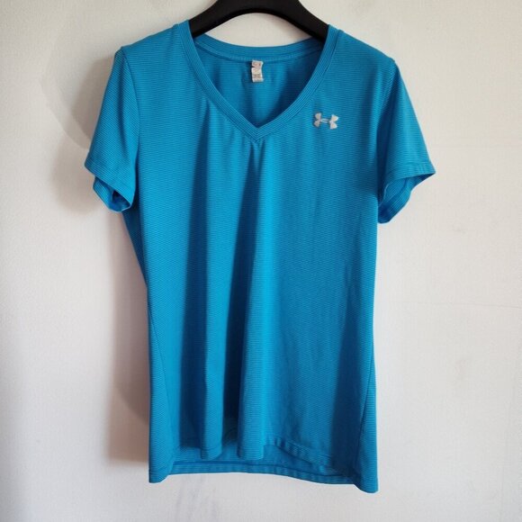 Ladies SZ M Under Armour Turquoise T-Shirt - Picture 1 of 2
